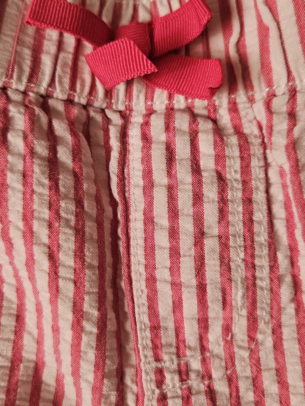 Gymboree 2 Pair Pink and White Striped Girls' Shorts Size 6 - Picture 2 of 7